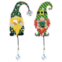 Load image into Gallery viewer, 2Pcs Special Shaped Cute Gnome 5D DIY Diamond Art Book Mark for Reading Day Gift
