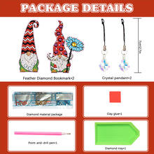 Load image into Gallery viewer, 2Pcs Special Shaped Cute Gnome 5D DIY Diamond Art Book Mark for Reading Day Gift

