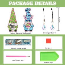 Load image into Gallery viewer, 2Pcs Special Shaped Cute Gnome 5D DIY Diamond Art Book Mark for Reading Day Gift
