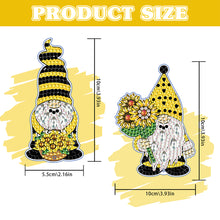 Load image into Gallery viewer, 2Pcs Special Shaped Cute Gnome 5D DIY Diamond Art Book Mark for Reading Day Gift

