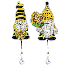 Load image into Gallery viewer, 2Pcs Special Shaped Cute Gnome 5D DIY Diamond Art Book Mark for Reading Day Gift
