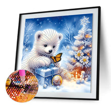 Load image into Gallery viewer, Diamond Painting - Partial Special Shaped - Winter Snow Bear (30*30CM)

