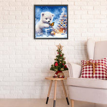 Load image into Gallery viewer, Diamond Painting - Partial Special Shaped - Winter Snow Bear (30*30CM)
