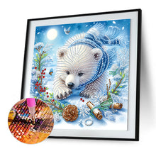 Load image into Gallery viewer, Diamond Painting - Partial Special Shaped - Winter Snow Bear (30*30CM)
