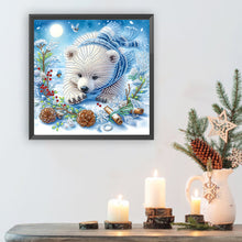 Load image into Gallery viewer, Diamond Painting - Partial Special Shaped - Winter Snow Bear (30*30CM)
