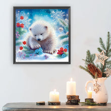 Load image into Gallery viewer, Diamond Painting - Partial Special Shaped - Winter Snow Bear (30*30CM)
