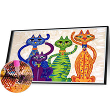 Load image into Gallery viewer, Diamond Painting - Full Round - High street cat (50*30CM)
