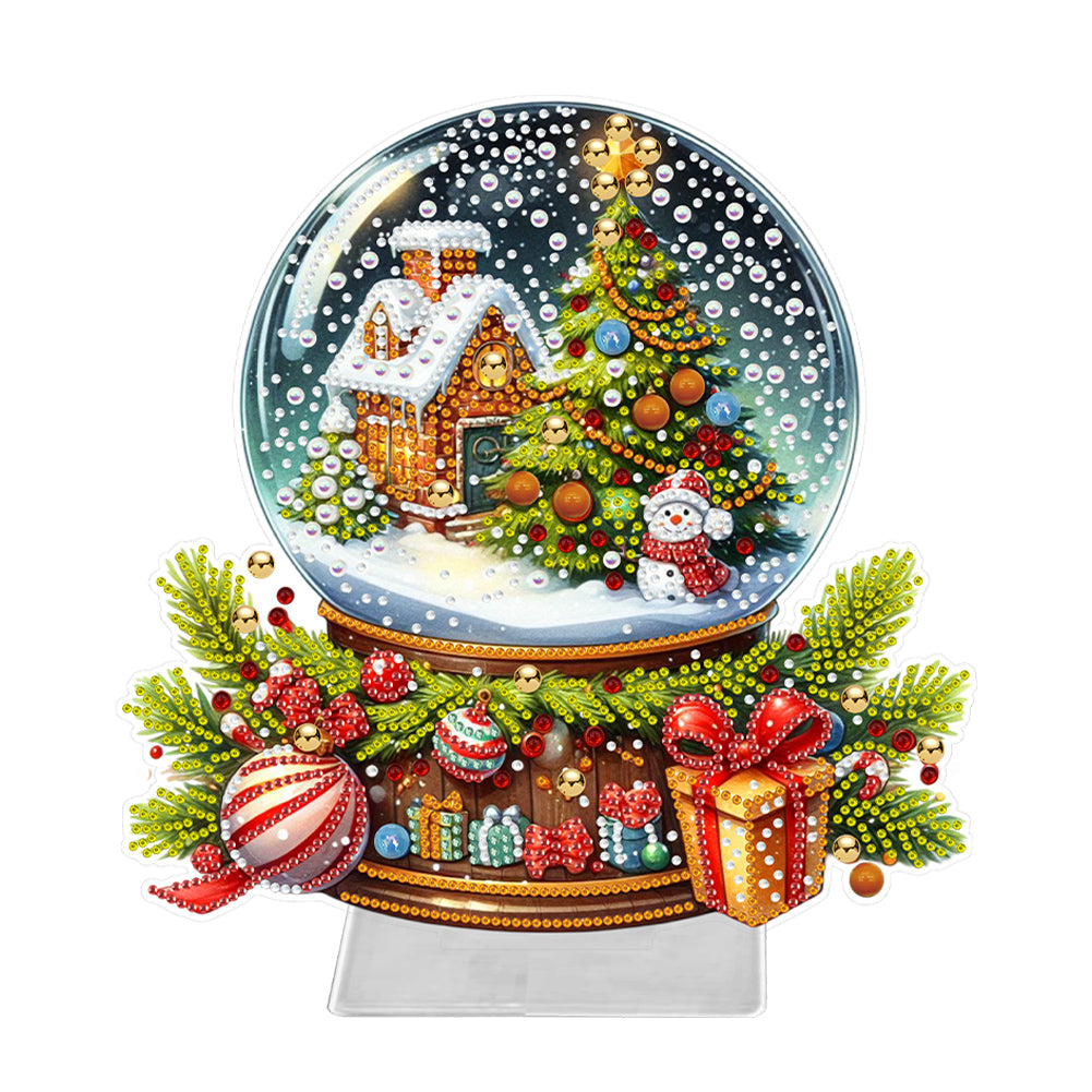 Christmas Acrylic Special Shape Santa Claus Gift Truck Desktop Diamond Art Kits