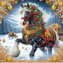 Load image into Gallery viewer, Diamond Painting - Partial Special Shaped - Christmas Horse (40*40CM)

