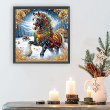 Load image into Gallery viewer, Diamond Painting - Partial Special Shaped - Christmas Horse (40*40CM)
