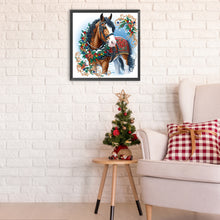 Load image into Gallery viewer, Diamond Painting - Partial Special Shaped - Christmas Horse (40*40CM)
