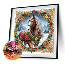 Load image into Gallery viewer, Diamond Painting - Partial Special Shaped - Christmas Horse (40*40CM)
