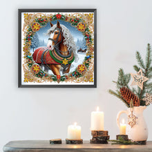 Load image into Gallery viewer, Diamond Painting - Partial Special Shaped - Christmas Horse (40*40CM)
