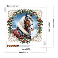 Load image into Gallery viewer, Diamond Painting - Partial Special Shaped - Christmas Horse (40*40CM)
