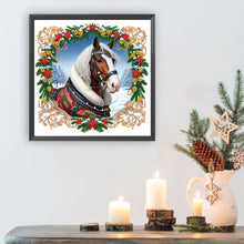 Load image into Gallery viewer, Diamond Painting - Partial Special Shaped - Christmas Horse (40*40CM)
