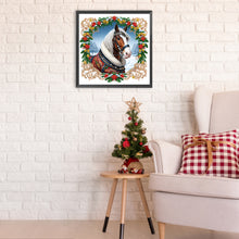 Load image into Gallery viewer, Diamond Painting - Partial Special Shaped - Christmas Horse (40*40CM)
