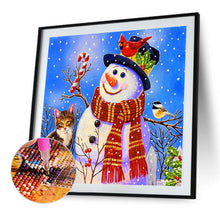 Load image into Gallery viewer, AB Diamond Painting - Full Round - Winter Snowman and Small Animals (40*40CM)
