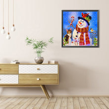 Load image into Gallery viewer, AB Diamond Painting - Full Round - Winter Snowman and Small Animals (40*40CM)
