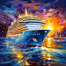 Load image into Gallery viewer, Diamond Painting - Full Round - Ship on the sea (50*50CM)
