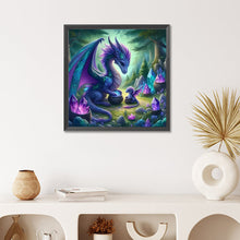 Load image into Gallery viewer, Diamond Painting - Full Round - Dinosaur and baby dinosaur (50*50CM)
