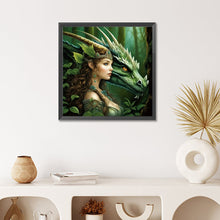 Load image into Gallery viewer, Diamond Painting - Full Round - Girl and dinosaur (50*50CM)
