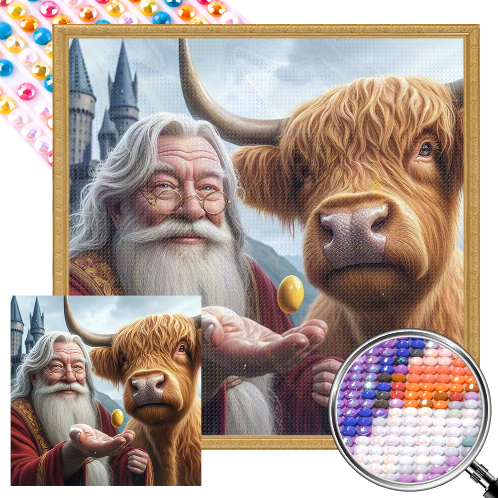 AB Diamond Painting - Full Round - Highland yak (40*40CM)