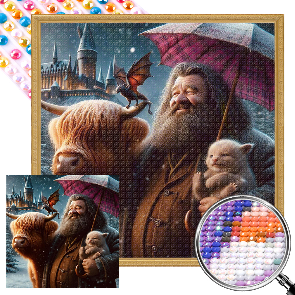 AB Diamond Painting - Full Round - Highland yak (40*40CM)