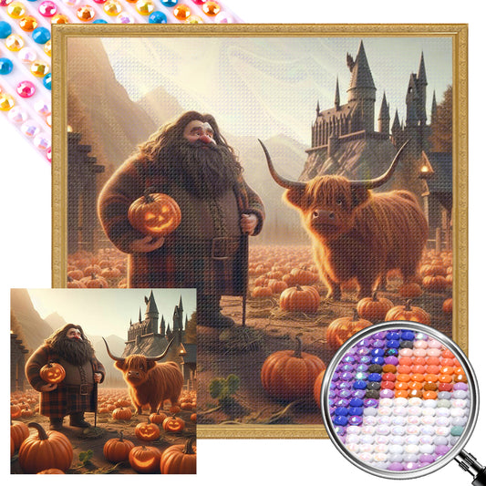 AB Diamond Painting - Full Round - Highland yak (40*40CM)