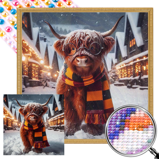 AB Diamond Painting - Full Round - Highland yak (40*40CM)