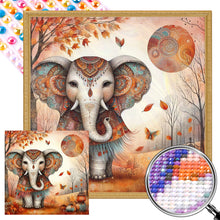 Load image into Gallery viewer, AB Diamond Painting - Full Round - Autumn elephant (40*40CM)
