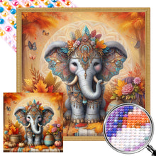 Load image into Gallery viewer, AB Diamond Painting - Full Round - Autumn elephant (40*40CM)
