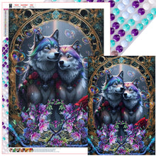 Load image into Gallery viewer, Diamond Painting - Full Round - Two wolves who cherish each other (50*70CM)
