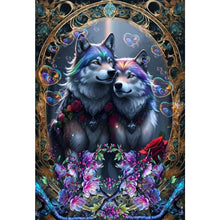 Load image into Gallery viewer, Diamond Painting - Full Round - Two wolves who cherish each other (50*70CM)
