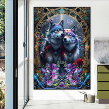 Load image into Gallery viewer, Diamond Painting - Full Round - Two wolves who cherish each other (50*70CM)
