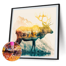 Load image into Gallery viewer, AB Diamond Painting - Full Round - Silhouette scenery elk (40*40CM)
