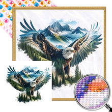 Load image into Gallery viewer, AB Diamond Painting - Full Round - Silhouette scenery eagle (40*40CM)
