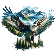 Load image into Gallery viewer, AB Diamond Painting - Full Round - Silhouette scenery eagle (40*40CM)
