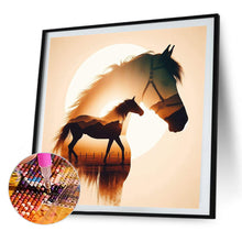 Load image into Gallery viewer, AB Diamond Painting - Full Round - Silhouette Yaoyang horse (40*40CM)
