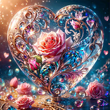 Load image into Gallery viewer, AB Diamond Painting - Full Round - Love rose (40*40CM)
