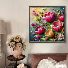 Load image into Gallery viewer, AB Diamond Painting - Full Round - Pearl tulips (40*40CM)
