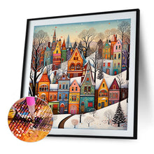 Load image into Gallery viewer, Diamond Painting - Full Round - Snowy town streets (40*40CM)
