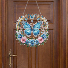 Load image into Gallery viewer, Acrylic Special Shape Butterfly Diamond Painting Hanging Pendant for Wall Window
