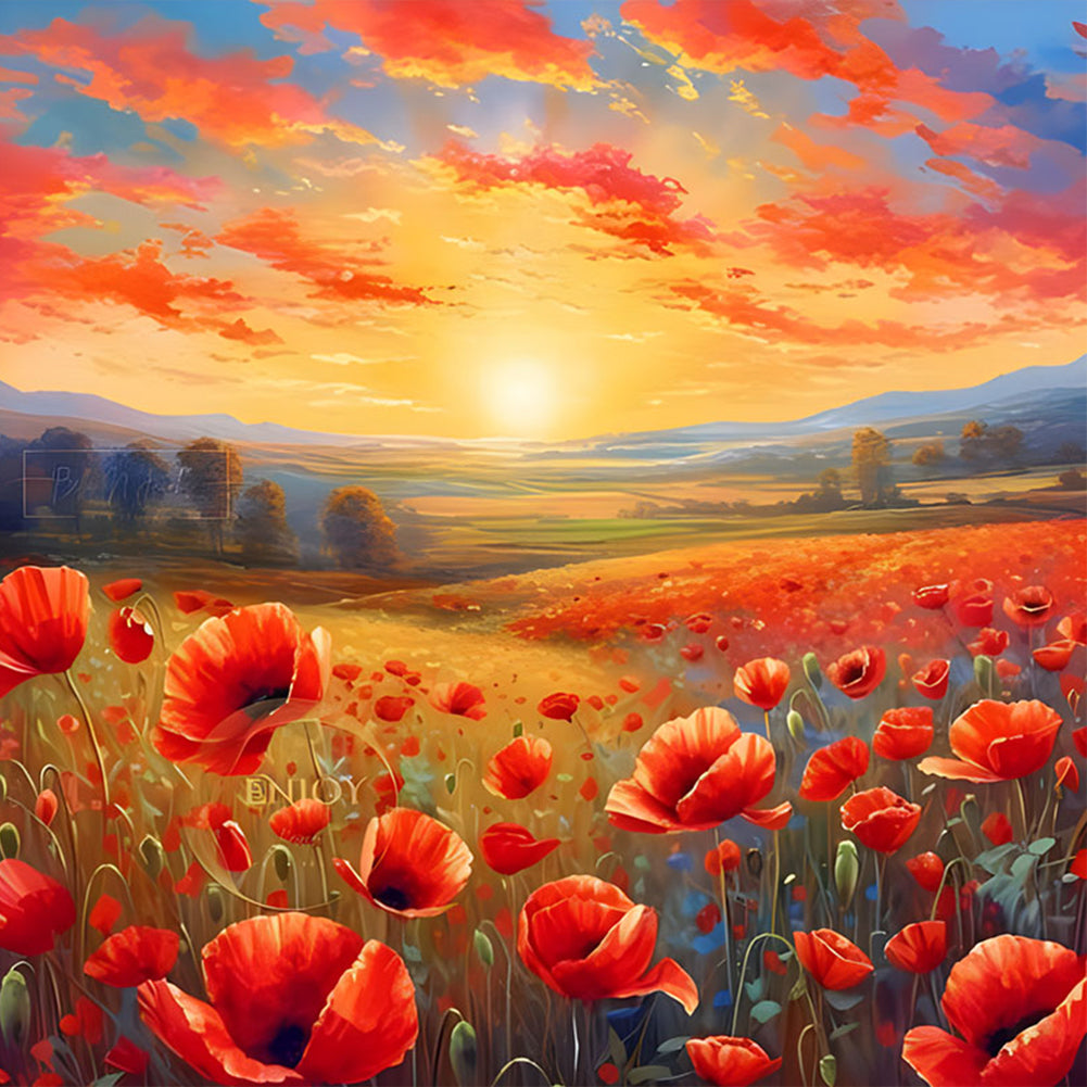 Diamond Painting - Full Round - Poppy (30*30CM)
