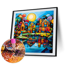 Load image into Gallery viewer, Diamond Painting - Full Round - Colorful house (40*40CM)
