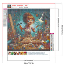 Load image into Gallery viewer, Diamond Painting - Full Round - Handmade girl (30*30CM)
