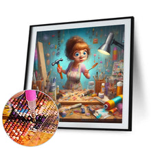 Load image into Gallery viewer, Diamond Painting - Full Round - Handmade girl (30*30CM)
