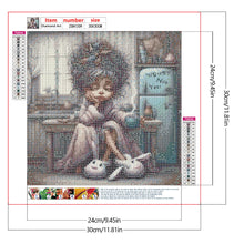 Load image into Gallery viewer, Diamond Painting - Full Round - Sleepy girl (30*30CM)
