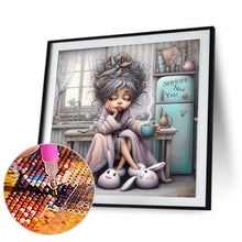 Load image into Gallery viewer, Diamond Painting - Full Round - Sleepy girl (30*30CM)
