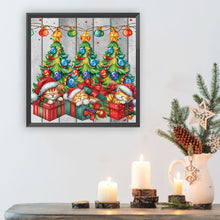 Load image into Gallery viewer, Diamond Painting - Partial Special Shaped - Cat under the Christmas tree (40*40CM)
