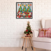 Load image into Gallery viewer, Diamond Painting - Partial Special Shaped - Cat under the Christmas tree (40*40CM)

